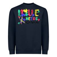 Navy love needs no words autism Heavyweight Sweatshirt - MaliasSmallBusiness
