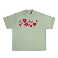 Oil Green love and  love balloons Urban Heavy Tee - AdoDesignShop