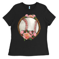 Black western baseball with roses Ladies Tee - HRA Design Shop