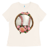 Bone western baseball with roses Ladies Tee - HRA Design Shop