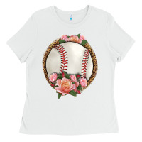 White western baseball with roses Ladies Tee - HRA Design Shop