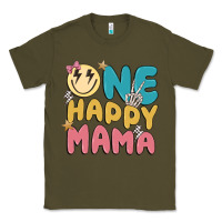 Army Green one happy mama Classic Tee - MaliasSmallBusiness