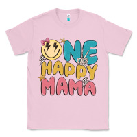 Bubblegum Pink one happy mama Classic Tee - MaliasSmallBusiness