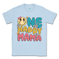 Dusty Blue one happy mama Classic Tee - MaliasSmallBusiness