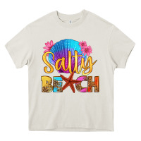 Cream salty beach Heavy Core Tee - HRA Design Shop