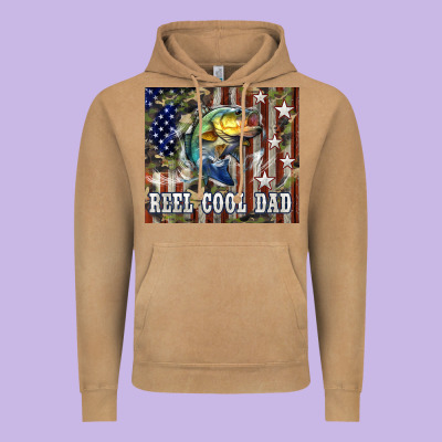 Western Reel Cool Dad Bass Vintage Hoodie Designed By Lillyallendesigns