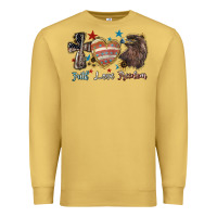 Antique Gold Faith love freedom 4th of july Premium Sweatshirt - HowdyJamesFarm