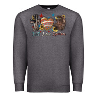 Charcoal Heather Faith love freedom 4th of july Premium Sweatshirt - HowdyJamesFarm