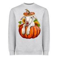 Heather Grey fall pumpkin lamb nancy cooper Heavyweight Sweatshirt - NancyCooperArtShop