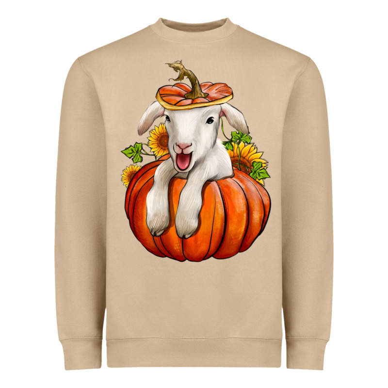 Fall Pumpkin Lamb Nancy Cooper Heavyweight Sweatshirt by NancyCooperArtShop | Teevron