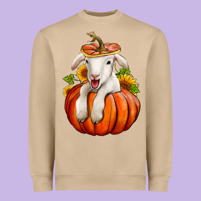Fall Pumpkin Lamb Nancy Cooper Heavyweight Sweatshirt Designed By Nancycooperartshop