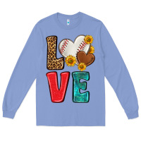 Colony Blue western love baseball Long Sleeve Tee - NancyCooperArtShop