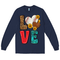 Navy western love baseball Long Sleeve Tee - NancyCooperArtShop