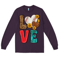 Plum western love baseball Long Sleeve Tee - NancyCooperArtShop