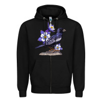 Black Colorado Lark Mountain Bunting Bird Zipper Hoodie - Bettercallsaul