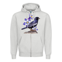 Dove Grey Colorado Lark Mountain Bunting Bird Zipper Hoodie - Bettercallsaul