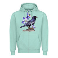 Seafoam Colorado Lark Mountain Bunting Bird Zipper Hoodie - Bettercallsaul
