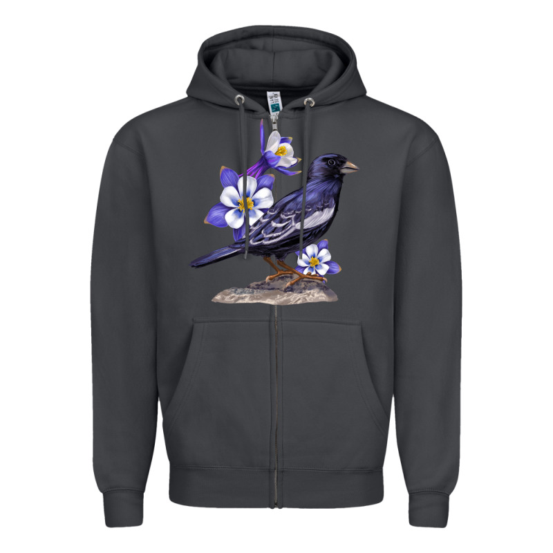 Colorado Lark Mountain Bunting Bird Zipper Hoodie by Bettercallsaul | Teevron