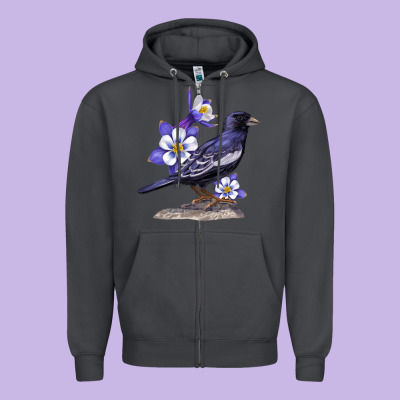 Colorado Lark Mountain Bunting Bird Zipper Hoodie Designed By Bettercallsaul
