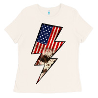 Bone Lightning Bolt Ladies Tee - JahusDesignShop