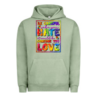 Pigment Oil Green Be careful who you hate it could be someone you Urban Hoodie - FaDigitalArtStudio