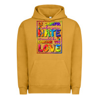 Pigment Peanut Butter Be careful who you hate it could be someone you Urban Hoodie - FaDigitalArtStudio