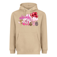 Mushroom Clouds of love with balloons Valentine's Day Heavyweight Hoodie - HowdyJamesFarm