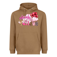 Toasted Coconut Clouds of love with balloons Valentine's Day Heavyweight Hoodie - HowdyJamesFarm
