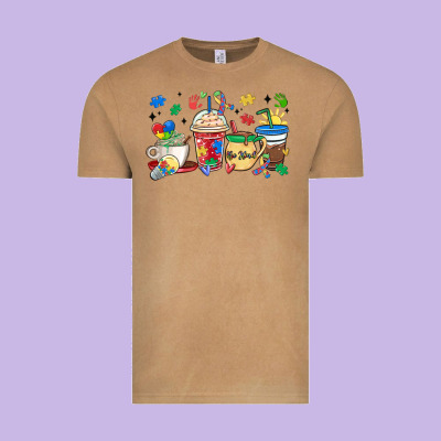 Autism Awareness Day Coffee Cups Vintage Tee Designed By Maliassmallbusiness