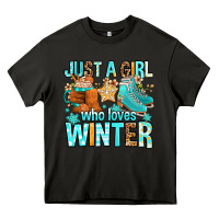 Asphalt just a girl who loves winter Heavy Core Tee - FaDigitalArtStudio
