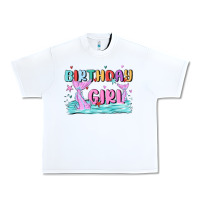 White birthday girl Urban Heavy Tee - MaliasSmallBusiness