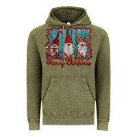 Vintage Olive merry christmas gnomes Vintage Hoodie - BarkalooDesign