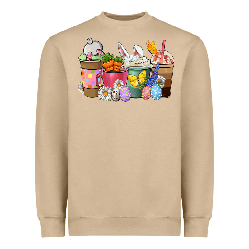 Easter Coffee Cups Heavyweight Sweatshirt by NancyCooperArtShop | Teevron
