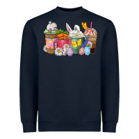 Navy Easter coffee cups Heavyweight Sweatshirt - NancyCooperArtShop