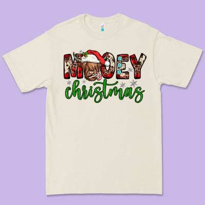 Mooey Christmas Premium Tee Designed By Jahusdesignshop