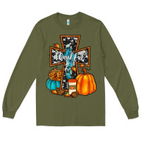 Army Green thankful cross Long Sleeve Tee - JahusDesignShop