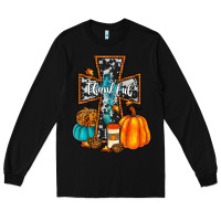 Black thankful cross Long Sleeve Tee - JahusDesignShop