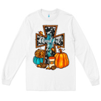 White thankful cross Long Sleeve Tee - JahusDesignShop
