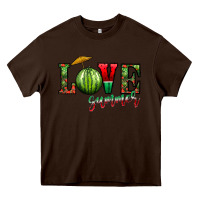 Chocolate Brown love summer Heavy Core Tee - CowhideDigitalArt