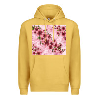 Antique Gold hibiscus flowers with glitter Premium Hoodie - TumblerDesignByShophia