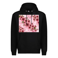 Black hibiscus flowers with glitter Premium Hoodie - TumblerDesignByShophia