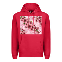 Cardinal hibiscus flowers with glitter Premium Hoodie - TumblerDesignByShophia