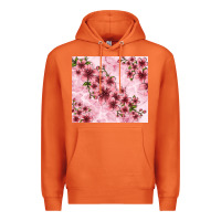 Carrot hibiscus flowers with glitter Premium Hoodie - TumblerDesignByShophia