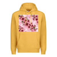 Mustard hibiscus flowers with glitter Premium Hoodie - TumblerDesignByShophia
