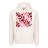 Pale Pink hibiscus flowers with glitter Premium Hoodie - TumblerDesignByShophia