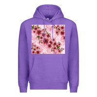Purple hibiscus flowers with glitter Premium Hoodie - TumblerDesignByShophia