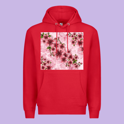 Hibiscus Flowers With Glitter Premium Hoodie Designed By Tumblerdesignbyshophia