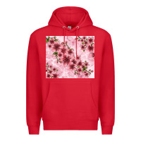 Red hibiscus flowers with glitter Premium Hoodie - TumblerDesignByShophia