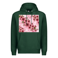 Sports Green hibiscus flowers with glitter Premium Hoodie - TumblerDesignByShophia