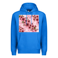 True Royal hibiscus flowers with glitter Premium Hoodie - TumblerDesignByShophia